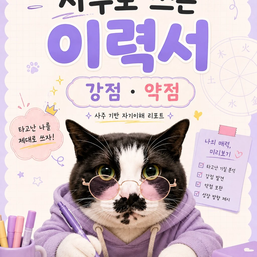 사주로 쓰는 이력서 강점·약점 대표 이미지